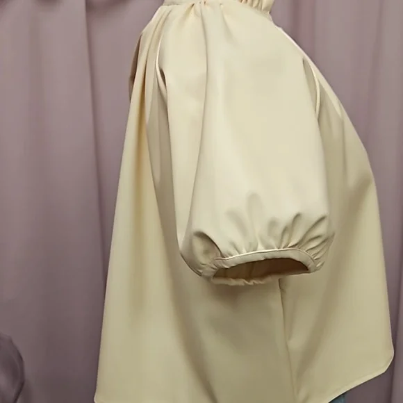 'Olivia James' buttercream Elizabeth Top Leather - Picture 4 of 5